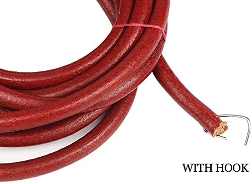 6Ft Pack Of 4 Leather Belt With Awl For Singer/Jones Treadle Sewing Machine Cowhide Belting,Round 3/16" (5.6Mm) Diameter For Many Singer Treadle Sewing Machines (4 Pcs) #TOP3