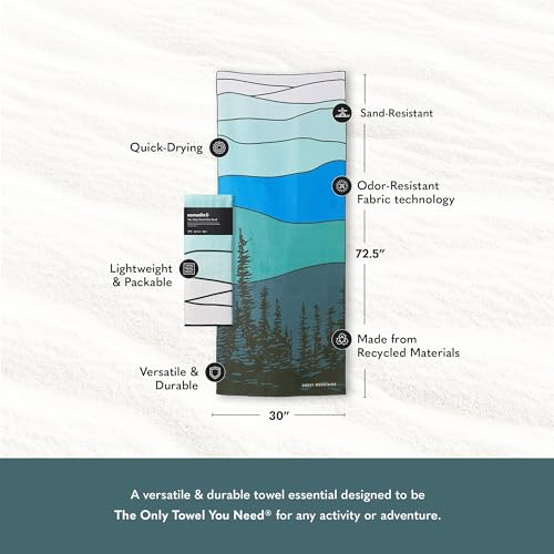 Image of Nomadix Original Towel - National Parks- Perfect for Beach, Pool, Travel, Camping, Yoga - Made with Recycled Materials - Super Absorbent - Sand Resistant
