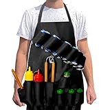 BLKSMITH Grilling Aprons for Men - Funny Mens Apron with 15 Pockets - Holds Beverages, Tools & Spices - Ideal with Beer Pockets