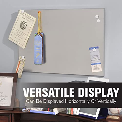 Steelmaster By Banksupplies Magnetic Bulletin Board | 24 X 14 Inches | Silver | Includes 6 Magnets, 4 X 6 Dry Erase Board & Dry Erase Marker | Scratch Resistant Finish | Horizontal & Vertical Display #TOP1