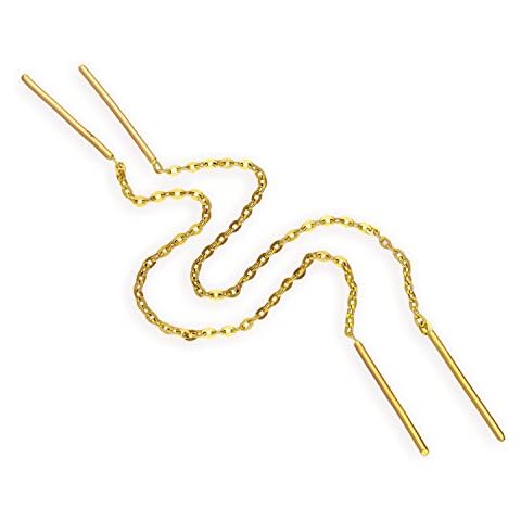 9ct Gold Bar Pull Through Earrings Cover