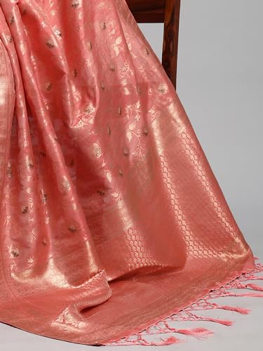 Sari de seda Banarasi verde mar para bodas y galas elegantes 5
