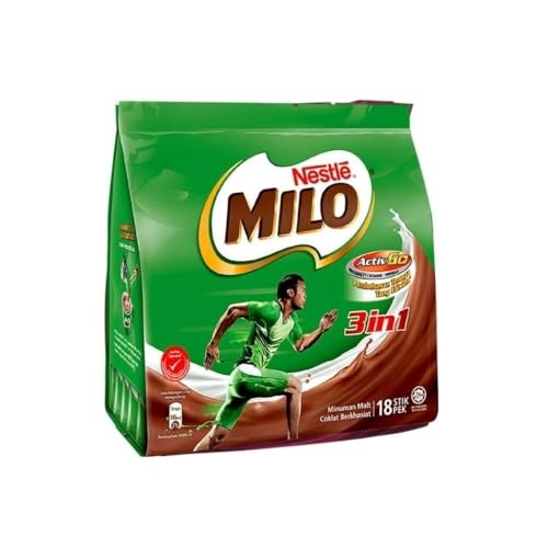 Image of Nestle Milo Activ Go 3 In 1 Chocolate Malt Drink Bag, 18 X 33G, 594G