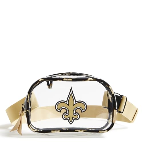 Vera Bradley Womens Clear Nfl Small Belt Bag (Multiple Teams Available) Neworleanssaintsonblack/Goldbandana One Size