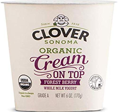 Clover Sonoma, Organic Cream On Top Yogurt, Forest Berry, 6 Oz