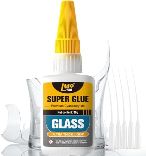 Glass Super Glue Liquid, Clear Instant CA Glue for Glass Repair Heavy Duty