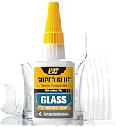 Glass Super Glue Liquid, Clear Instant Cyanoacrylate Adhesives for Glass Repair, All Purpose CA G...