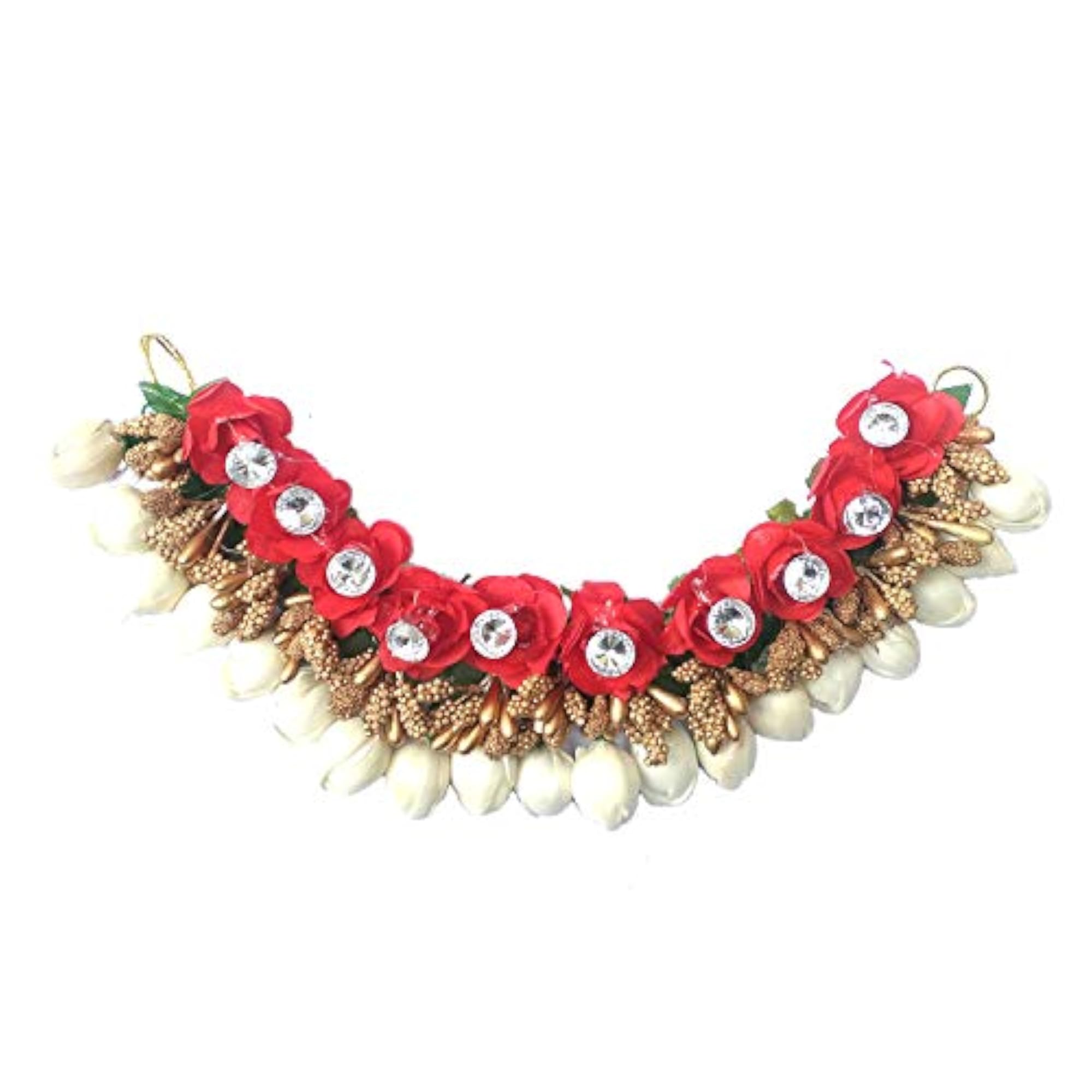 Fold-able Light Weight Rose Flower Gajra Hair Accessories