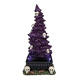 Department 56 Village Collection Accessories Halloween Haunted Skull Tree Lit Animated Figurine, 8.2 Inch, Multicolor