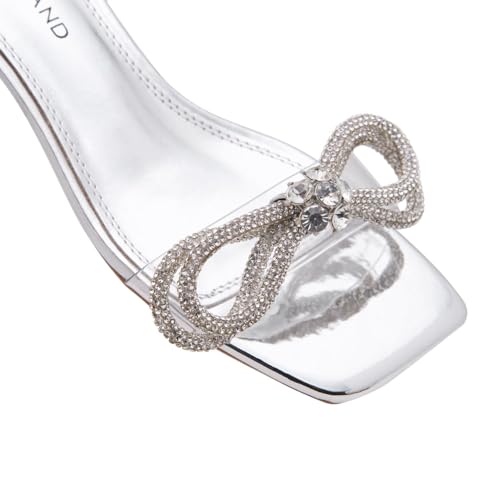 Image of Shoe Land Low Heels for Women 1 Inch Chunky Block Heeled Sandals Square Open Toe Strappy Ankle Strap Dressy Sandals for Wedding Prom Party Office