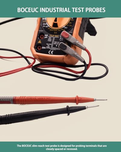 Image of Test Probe with Stainless Steel Tip, 1000V Voltage, 10A Current, 2mm Tip Diameter for Multimeter Fluke Test Leads