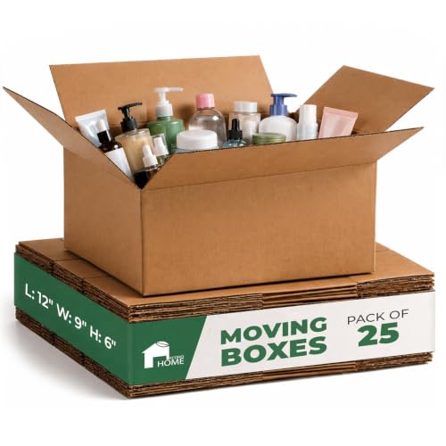Duck Brand Corrugated Shipping Boxes, 12 x 9 x 6 Inches