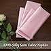 Manyshofu 50 Pieces Light Pink Satin Napkins - 12x12 Inches Cloth Napkins, Square Satin Fabric Napkin Set - Soft & Reusable Table Napkins for Wedding Dinner Party Lunch Banquet Restaurant Decoration