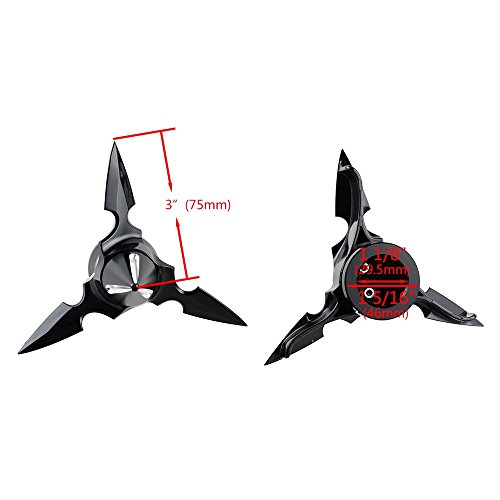 Astra Depot Black Silver Spun Blade Spinning Front Axle Cap Nut Cover Compatible With Harley Dyna Touring Xl Xg #TOP3
