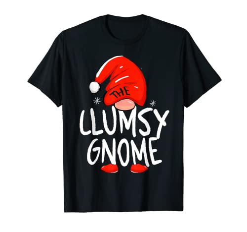 The Clumsy Gnomo Funny Family Matching Grupo Humor navideño Camiseta