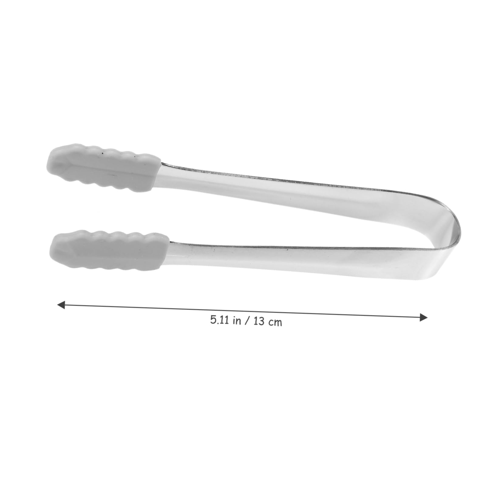 OUNONA 4Pcs Stainless Steel Sugar Tongs with Grip Non Slip Ice Cube and Fruit Clamps for Tea Parties Weddings and Daily Use Silver