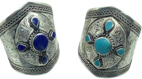 Handmade Silver Tone Kuchi Cuff Bracelet, Afghan Cuff Bracelet, Ethnic Handcuff, Kuchi Cuff, Afghan Jewelry