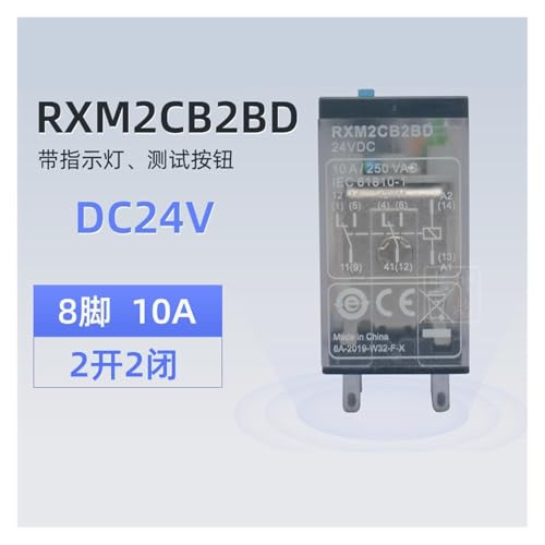 Relé pequeño RXM2CB2BD DC24V con luz indicadora para control visual instantáneo 2