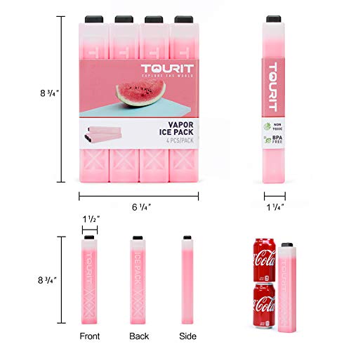 image for TOURIT Ice Packs for Coolers Reusable Long Lasting Freezer Packs for L