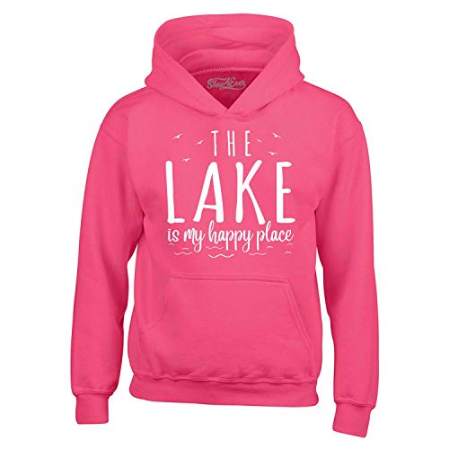 shop4ever The Lake is My Happy Place Hoodie Sweatshirts