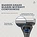 Jeremy's Razors for Men - Precision 5 Razor Blade Refills - 8 Cartridges (Fits All 2nd Gen Jeremy's Handles) - Precision Trimmer, Stainless Steel Design, Lubricating Strip - Men's Shaving Blades