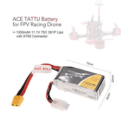Tattu 11.1V 1300Mah 75C 3S Lipo Battery Pack With Xt60 Plug For Rc Boat Heli Airplane Uav Drone Fpv Nemesis 240 Mini Skylark M4-Fpv 250 Mini Shredder 200 Indy250 Plus Mojo 280 Hovership Mhq2 #TOP3