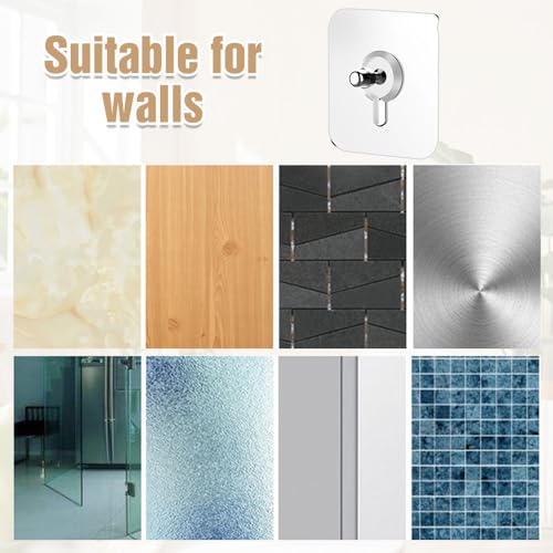Image of Drill Free Adhesive Hooks,Picture Hangers Without Nails,Adhesive Wall Mount Screw Hooks for Hanging,Nail Free Wall Hangers for Kitchen,Bathroom (Transparent / 3PCS, 2.36 * 2.36 inch)