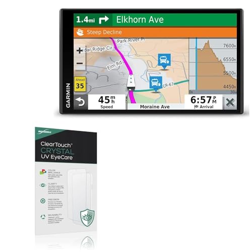 BoxWave Screen Protector Compatible With Garmin RV 780 - ClearTouch Crystal Anti-UV EyeCare (2-Pack), Filters out Harmful Blue Light Reduce Fatigue