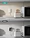 Flat Extension Cord Short 3ft, ETL Listed, NUTICT 3 Prong Indoor Extension Cord Flat Wall Plug with Outlet Cover, 13A/1625W, 900J Surge Protector, Small Outlet Extender for Kitchen Bathroom, White