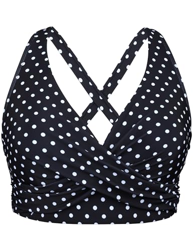Haut de bikini push-up à armatures chic avec drapé croisé haut de gamme