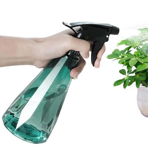 Botella de spray para plantas, pulverizador de jardinería, regadera, botella de spray ergonómica, boquilla ajustable, lata recargable para mantenimiento del césped y detalles de lavado de coches