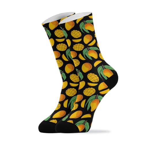 Wusikd Mango Fruit Socks for Women and Men Colorful Long Socks for Athletic Running 1