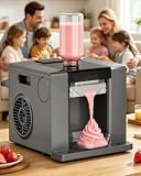 smafoseedding Macchina Elettrica per Ghiaccio A Forma di Fiocco di Neve, Macchina Automatica per Granite con Raffreddamento Rapido E Materiale in Acciaio Inossidabile per Uso Alimentare,750 Ml Black