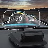 XRC TECH C1 HD Projeção de Navegação HUD OBD2+ GPS Conexão Bluetooth Auto Head Up Display Overpeed/RPM/Peças de Carro de Aviso de Voltagem/Várias Interfaces Acessórios de Carro na Tela
