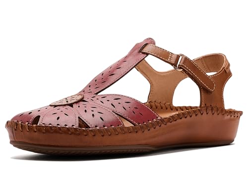 Pikolinos Zapatos semiabiertos en Cuero P. Vallarta para Mujer en Color Rojo