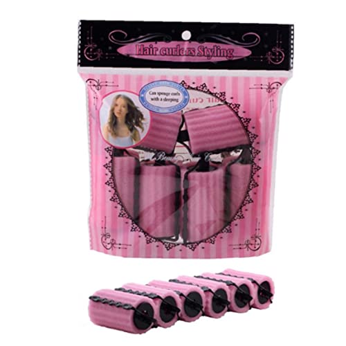 巻きカーラー 手巻きカーラー 前髪 カーラー ヘアカーラー ソフト スポンジ 髪に無害 Diy ヘアスタイル 使用簡単 6個入りのサムネイル