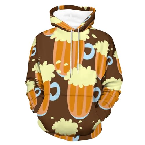 Sweats à capuche manche longue pull homme femme cartoon beer UMENG S