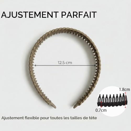 Aribliseza Serre-tête pour femmes, 4 pièces, Serre-tête en zigzag, Accessoires cheveux en plastique à la mode pour femmes, Bandeau à dents antidérapant pour la maison ou le trajet – vue 2