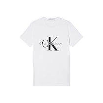 Calvin Klein Core Monologo Slim Tee J30j320935 Magliette a maniche corte, Bianco (Bright White), M Uomo