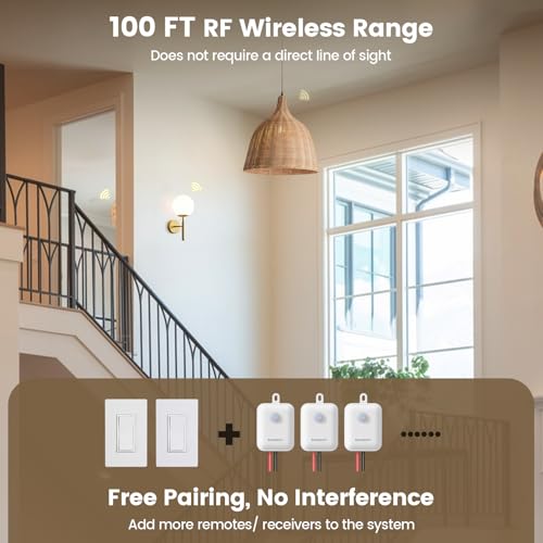 Image of SURAIELEC Wireless Light Switch Receiver Kit, No Neutral Wire for Old Homes
