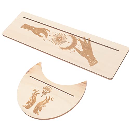 NOLITOY Soporte De Madera para Cartas De Tarot 2 Uds. Soporte De Altar para Cartas De Tarot De Fase Lunar Soporte para Tarjetas De Y Rectángulo Soporte De Exhibición para Tarjetas De Cover