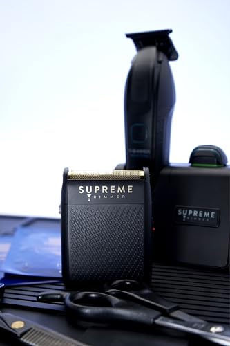 Supreme Trimmer Solo Mens Single Foil Shaver STF101 (150 Min Runtime) Cordless Powerful USB-C Mini Size Travel Razor for Barbers, & Home use | Black
