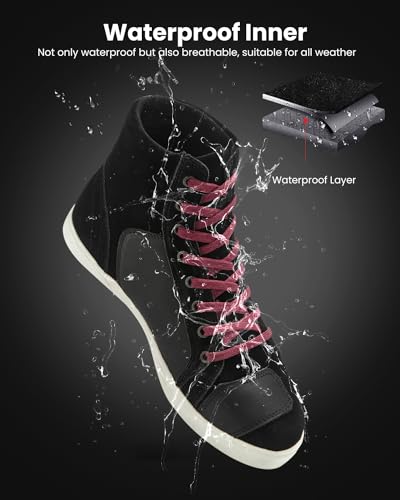Ilm Motorcycle Riding Shoes For Men Women Waterproof Anti-Slip Leather Reinforced Street Shoes Model Ub207 thumb #3