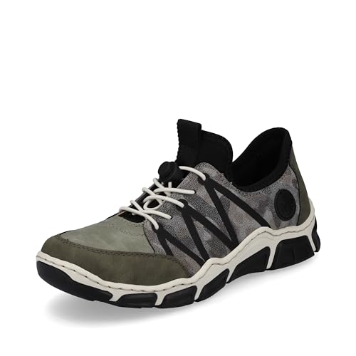 Rieker Damen Ballerinas 40263 – Zartrosa, Aus Rauleder, Mit Lochmuster, Bequeme Decksohle