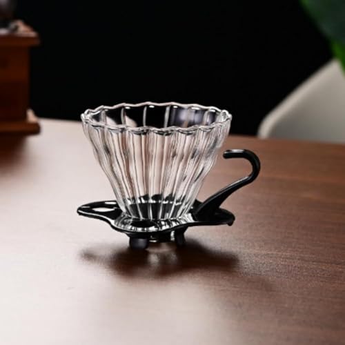 コーヒーポット 割れない ホウケイ酸ガラス素材 耐熱ガラス 直火式 難燃性 耐寒性 取っ手付き 木製取っ手 コーヒー器具 透明 食洗機対応 コーヒー器具 使いやすい お手入れ簡単 幅広い用途 家庭用 コーヒーショップ トランペットプラスチックろ過カップ