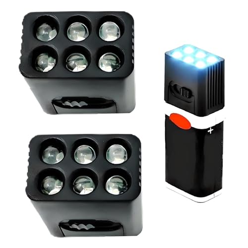 Image of IN SELECT 9 Volt Small Pocket Led Mini Flashlight -High Lumens Compact Portable Emergency Light Multi Mode Handheld Flashlight Light for Camping Hiking and Outdoor Use (2Pack,Battery not Included)