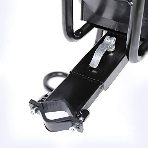 Cbhfmljd Bicycle Baby Kid Seat Kids Child Carrier Front Seat Saddle Child Seat, Portable Child Bicycle Seat Kids Safety Carrier Belt Buckle Thickened Soft Saddle Strong Aluminum Alloy Stand - Black #TOP5