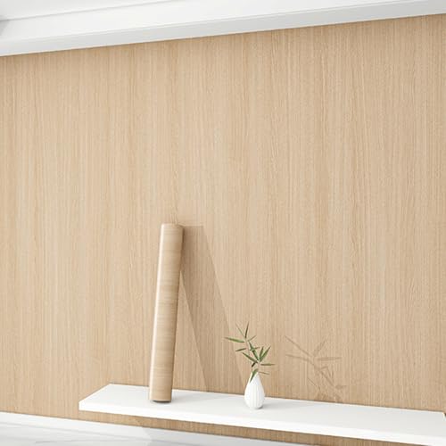 Cammeciso Adhesivos de Pared de Madera Autoadhesivo,PVC Paneles Decorativos para Pared,Imitación Madera 3D Papel Pintado,Impermeable y Aislante del Caliente,para Dormitorio Salon Muebles