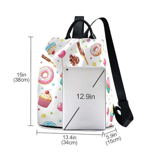 Mochila de moda con pompones y diseño de magdalenas para mujer 3