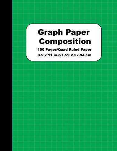 Amazon.com: Graph Paper Composition Notebook: Green Grid Paper Notebook ...